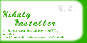 mihaly mastaller business card